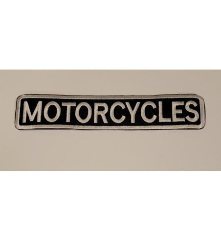 Motorcycles banner patch 8 inch