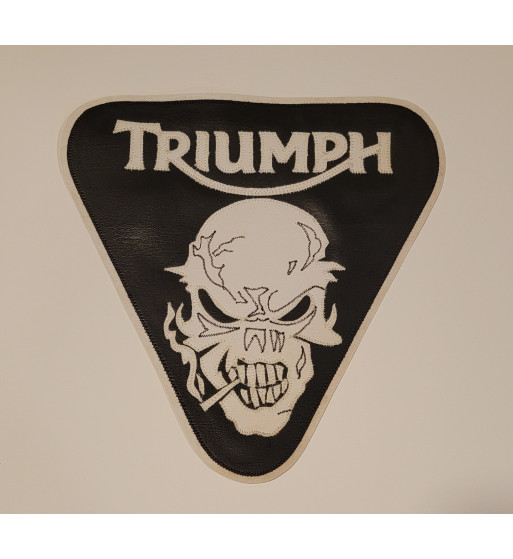Triumph smoking skull patent plate 10 inch
