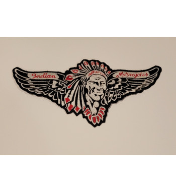 Indian b/w red wing patch 9 inch