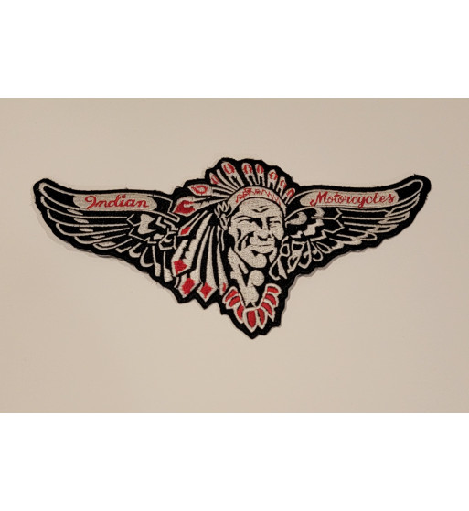 Indian b/w red wing patch 9 inch