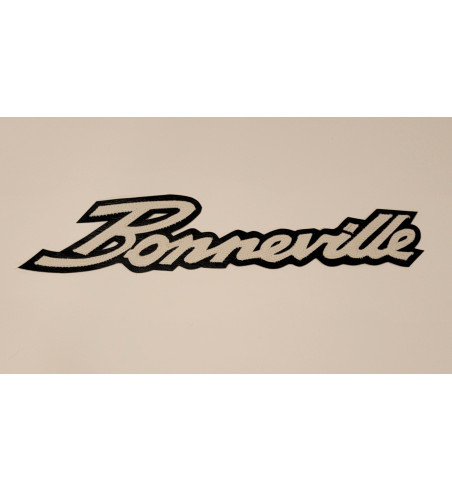 Bonneville logo synthetic leather patch 12 inch