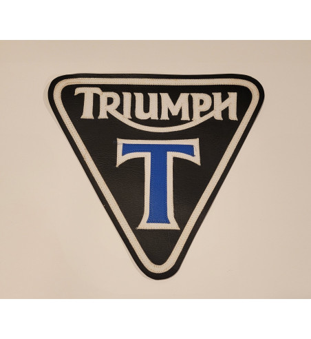Triumph blue T patent plate 10 inch