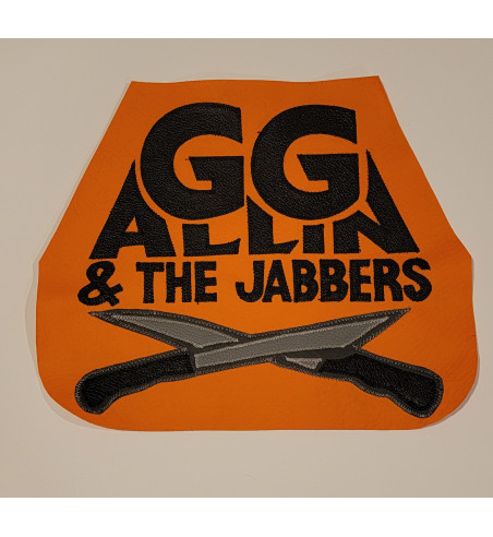 GG Allin and the Jabbers orange shield back patch 11 inch
