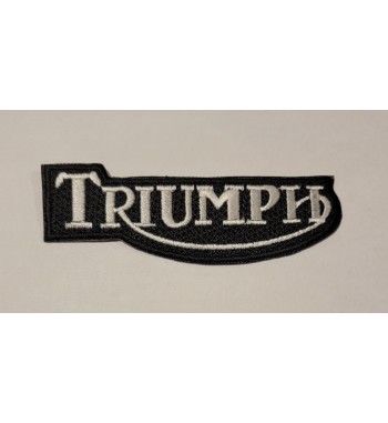 Triumph white logo patch 4 inch