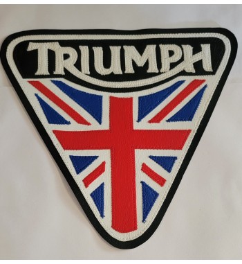 Triumph Union Jack patent plate 10 inch