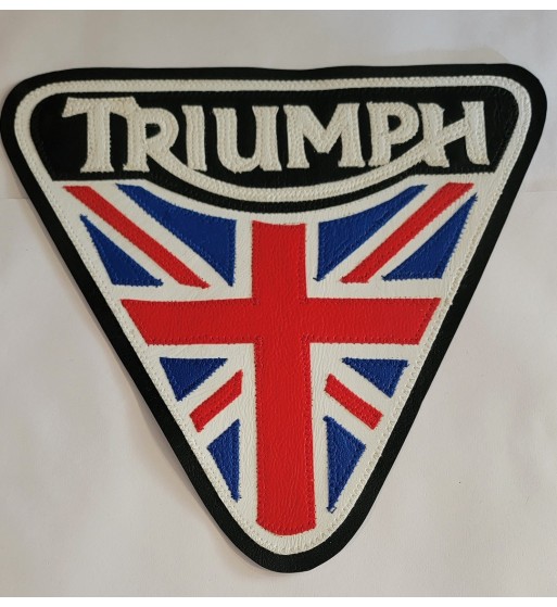 Triumph Union Jack patent plate 10 inch