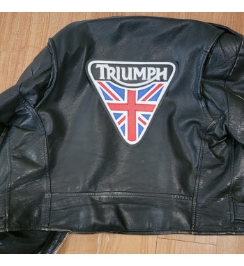 Triumph Union Jack patent plate 10 inch