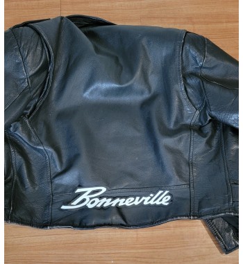 Bonneville logo synthetic leather patch 12 inch