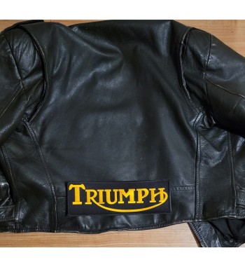 Triumph gold/blk back patch 11 inch