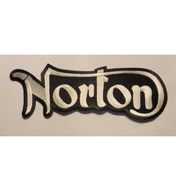 Norton 8 inch logo patch bw