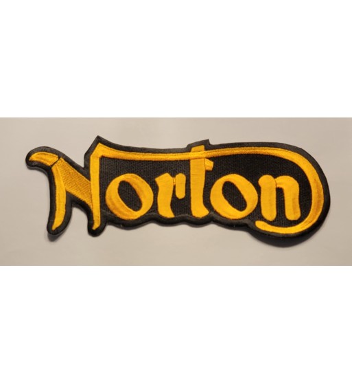 Norton 8 inch gold logo patch