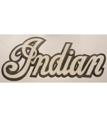 Indian logo white back patch 13 inch
