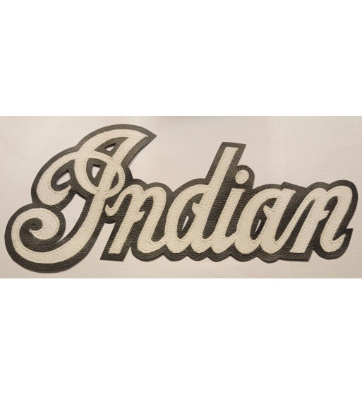 Indian logo white back patch 13 inch