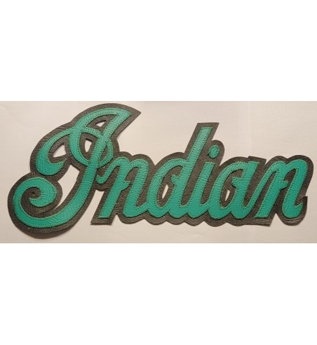 Indian logo green back patch 13 inch