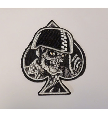 Cafe Racer skull spade patch 3 inch