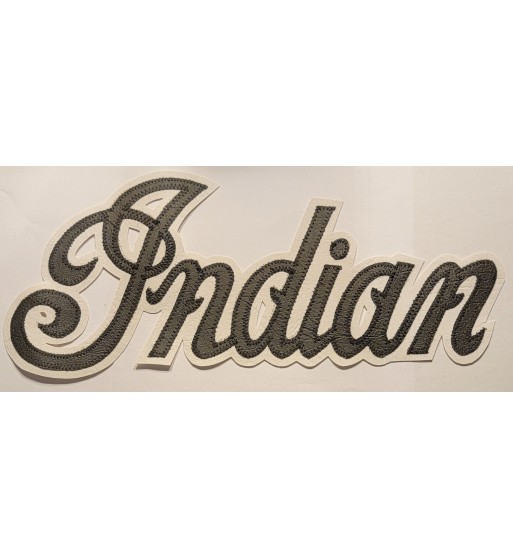 Indian logo black back patch 13 inch