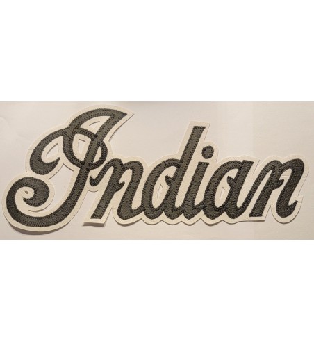 Indian logo black back patch 13 inch