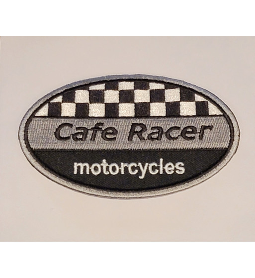 Cafe Racer 4 inch check oval patch Cafe Racer 4 inch check oval patch