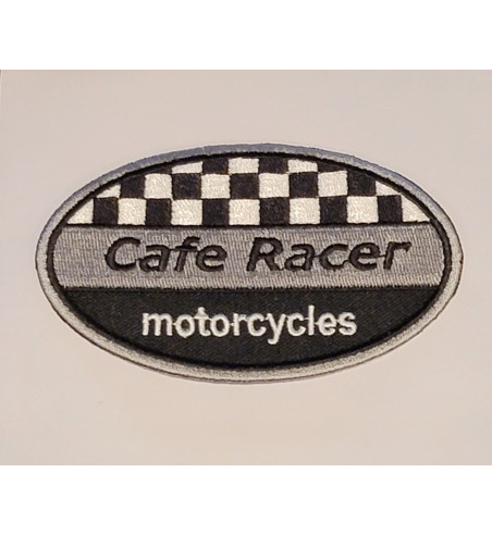 Cafe Racer 4 inch check oval patch