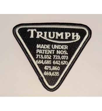 Triumph patent plate patch 3 inch