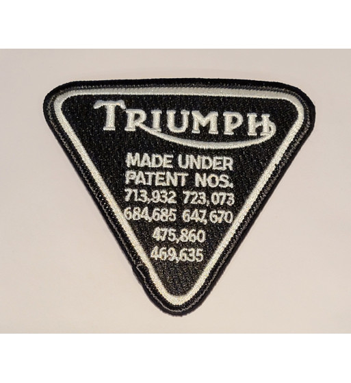 Triumph patent plate patch 3 inch