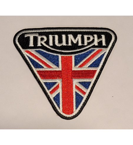 Triumph Union Jack patent plate 3 inch
