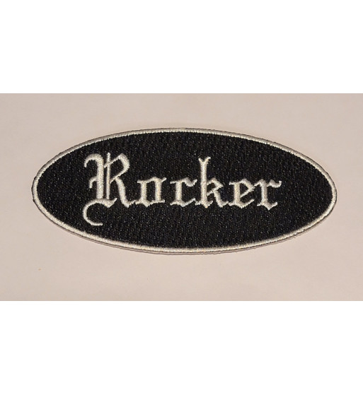 Rocker Old English oval patch 4 inch