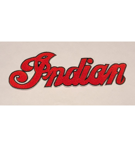 Indian logo red w/black patch 8 inch