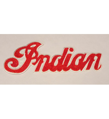 Indian logo red white patch 8 inch