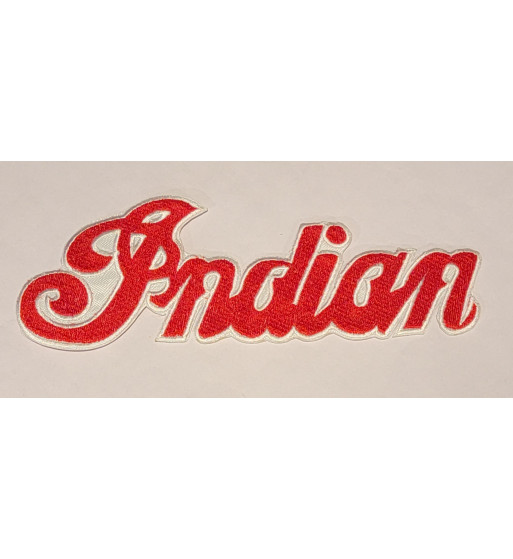 Indian logo red white patch 8 inch Indian logo red white patch 8 inch