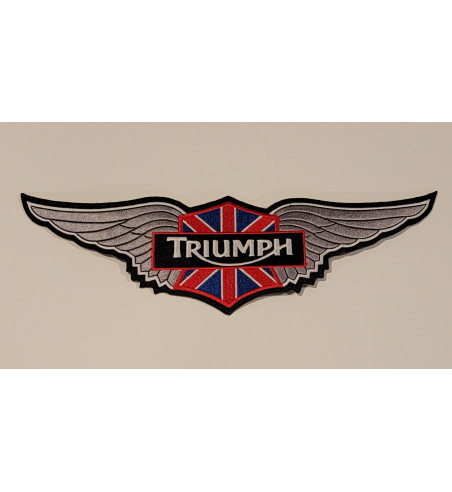 Triumph silver wing patch 12 inch