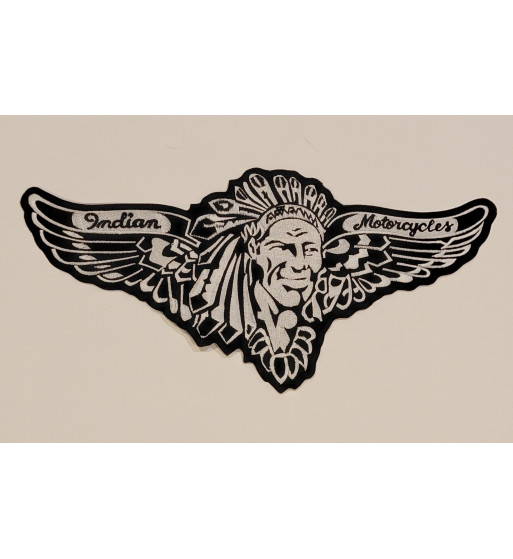 Indian b/w wing back patch 12 inch