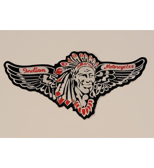 Indian b/w red wing back patch 12 inch Indian b/w red wing back patch 12 inch