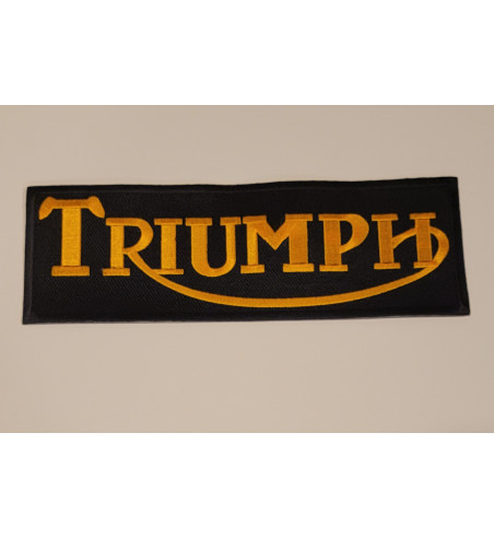 Triumph gold/blk back patch 11 inch